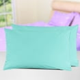 thumbnail image 2 of Unique Bargains 2Pcs Egyptian Cotton Pillow Cover Cases Cyan King, 2 of 5