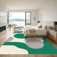 thumbnail image 3 of ODIKA 2'x3' Machine Washable Non-Slip Area Rug, Abstract Green High Traffic Rug, Green, 1050739, 3 of 7