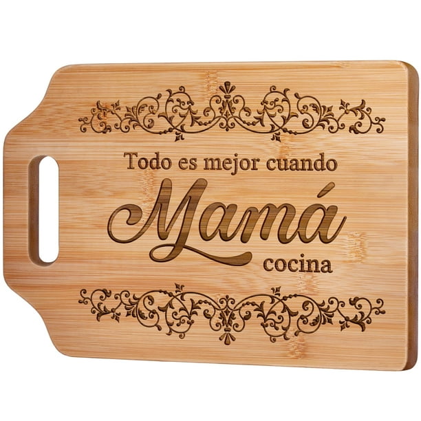 Tabla de cortar AceThrills Regalos Para Mamá Bamboo de 31,2 de largo x 22,1 de ancho