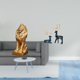 thumbnail image 2 of Escultura de león y reno, estatua coleccionable de mesa, adorno artístico, figura decorativa para oficina, hogar, estantería, regalo de cumpleaños, ci, 2 of 8