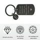 thumbnail image 3 of Llave de seguridad Uxcell, 1 juego de llavero letra E Te necesito aquí conmigo Te amo llavero personalizado con caja de regalo para él, regalos de Navidad y Día de San Valentín, negro y blanco, 3 of 6