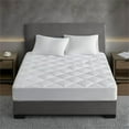 thumbnail image 4 of Croscill Signature Dobby Cotton Waterproof Mattress Pad in White Cal King, 4 of 8