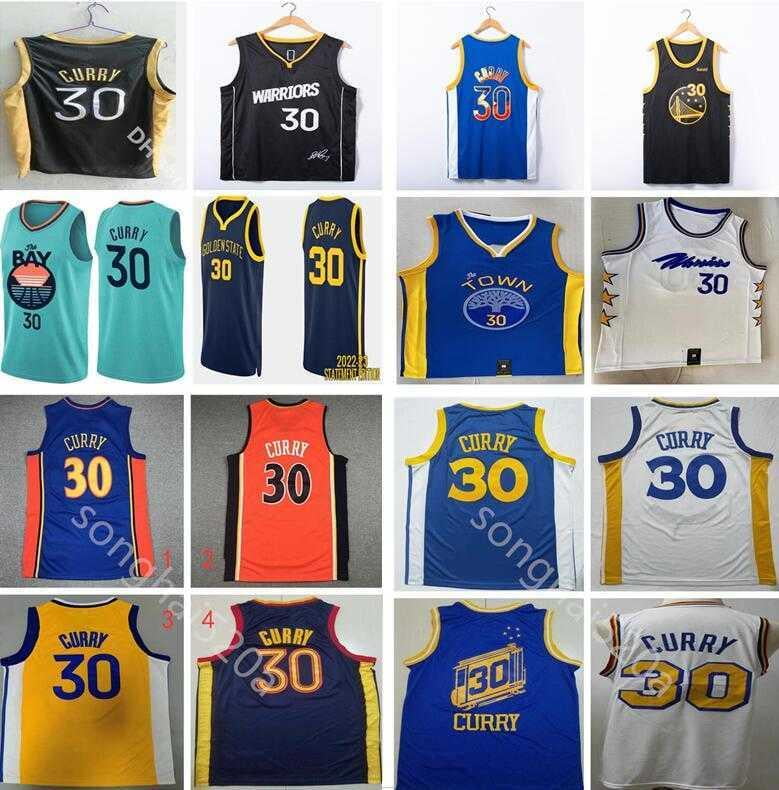 NBA_ Stephen Curry James Wiseman Klay Thompson Basketball Jersey Golden  White State Black Warriores 30 33 11 Orange 
