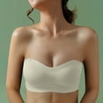 thumbnail image 3 of pxiakgy lingerie for women women trackless latex invisible bra strapless wedding dress underwear green + s, 3 of 6