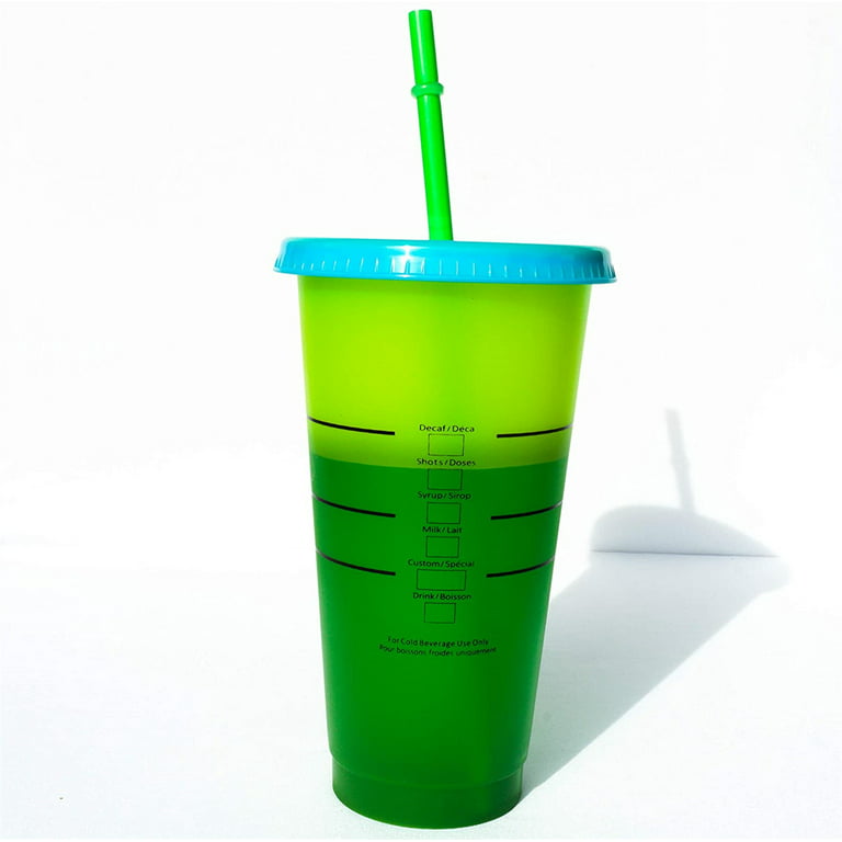 Color Changing Reusable Starbucks Tumbler: 24oz, Food Grade, With