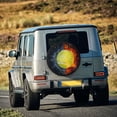 thumbnail image 5 of Goofa Tennis Ball In Fire And Water Pattern Universal Tire Cover for Jeep, SUV, Truck, and Trailer – Waterproof, UV-Resistant,Easy to Install, Fits 14"-17" Tires-16 inch, 5 of 5