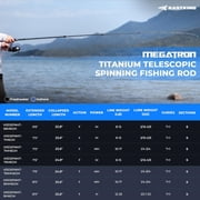 KastKing Casting Spinning Fishing Rods,Travel Rod with Titanium Solid Tip, Power Transition System-Megatron Titanium Telescopic Rod