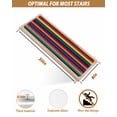 thumbnail image 6 of Colorful Mexican Stair Treads Non Slip for Steps Stripes Modern Horizontal Stripes 15 Pcs Reusable Adhesive Stair Runner Mats for Dogs Elders Carpet Treads Rugs for Staircase 8x30 In, 6 of 7