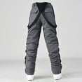 thumbnail image 5 of QATAINLAV Unisex Insulated Ski Snow Pants Waterproof Winter Outdoor Hiking Pants Casual Adjustable Waist Snowboard Snowpants Gray XL, 5 of 6