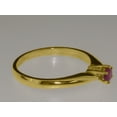 thumbnail image 5 of LBG British Made 18k Yellow Gold Natural Ruby Womens Engagement Ring - 33 size options - Size 7, 5 of 7