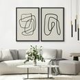 thumbnail image 4 of FCCUYE Framed Canvas Print Wall Art Set Mid-Century Geometric Ring Collage Abstract Shapes Illustrations Modern Art Minimal Boho Relax/Calm for Living Room, Bedroom, Office - 16"x24"x2 Natural, 4 of 6