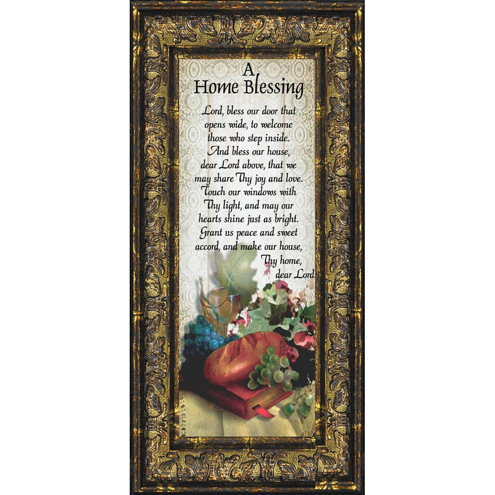 A Home Blessing Framed Poem for New Home Owners, God Bless This Home
