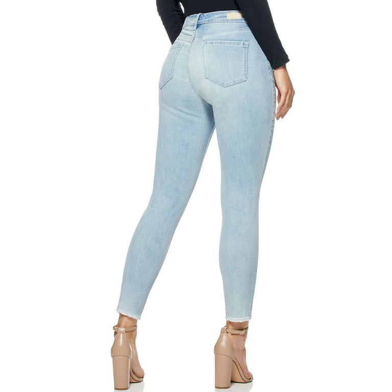 Sofia Vergara hi Rise Straight Women's Blue Ripped Jeans Size 4