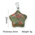 thumbnail image 3 of HOOUN 1PC Crystal Star Fan Flower Triangle Shape Pendant Beads Jewelry Making Necklace-Unakite (Star)-1PC (Random Pick), 3 of 9
