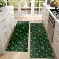 thumbnail image 4 of Kitchen Rugs Sets Of 2,Dark Green Christmas Tree and Star Pattern Anti Fatigue Kitchen Mat Rugs Non Slip Washable,Decorative Kitchen Floor Mats for Kitchen,Sink,Laundry,17"X47", 4 of 5