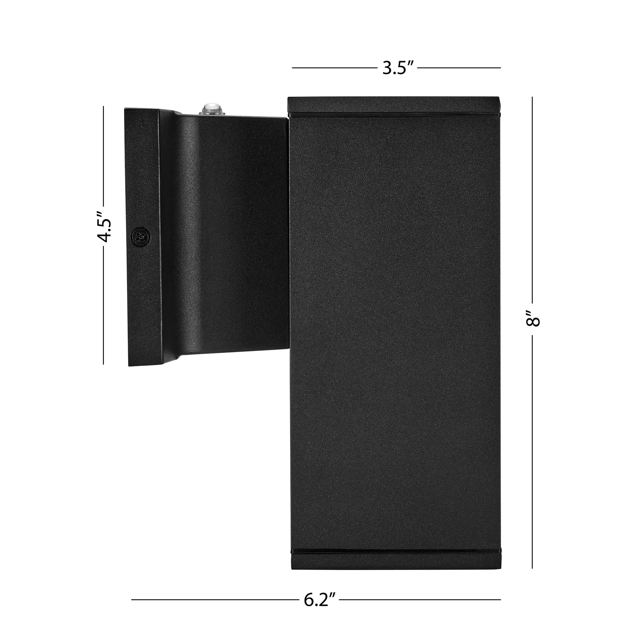 Maxxima LED Rectangular Outdoor Wall Light, Sconce Light, 12 Watt, 1000 Lumens, 3000K Warm White, Dusk to Dawn Sensor, Wall Wash