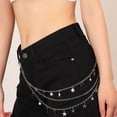 thumbnail image 4 of Apooke Pants Chain with Five-pointed Star Decor Wallet Chain Charm Jeans Pocket Chains Hip Hop Rock Style Chains for Women Men, 4 of 10