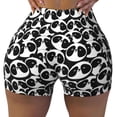 thumbnail image 2 of Gukieu Panda1 Print Women's Sports Shorts, Elastic Waist High Stretch Running Yoga Gym Sweatpants-XX-Large, 2 of 8