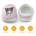 thumbnail image 5 of Kids Slippers Kuromi And My Melody House Slippers Warm Soft Plush Slipper Anti-Slip Winter Fluffy House Shoes for Boys Girls, 5 of 7