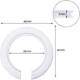 thumbnail image 5 of Anillo reductor de pantalla de lámpara E27 a E14, paquete de 10 adaptador de portalámparas Anillo convertidor Reductor Accesorio de reemplazo de accesorios de iluminación, blanco, 5 of 5