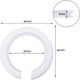 thumbnail image 5 of Anillo reductor de pantalla de lámpara E27 a E14, paquete de 10 adaptador de portalámparas Anillo convertidor Reductor Accesorio de reemplazo de accesorios de iluminación, blanco, 5 of 5