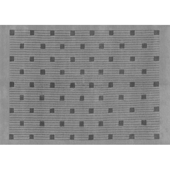 Ahgly Company Indoor Rectangle Abstract Gray Modern Area Rugs, 2' x 5'
