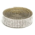 thumbnail image 2 of Applique Banding 1m Rhinestone  Glass Mesh Banding Iron On  Applique Wedding Dress Shoes Trim Silver, 2 of 8