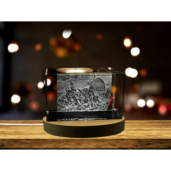 The Raft of the Medusa 3D Engraved Crystal Keepsake/Gift/Decor/Collectible/Souvenir