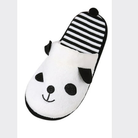 

zttd lovely cartoon panda home floor soft stripe slippers female shoes women s slipper a