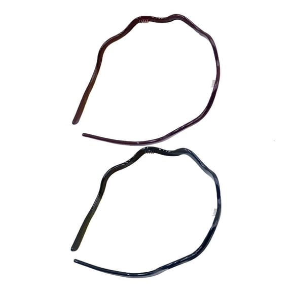Giaone 2Pcs Wavy Edge Headbands Popular Wavy Shape Hairhoop For Daily Styling