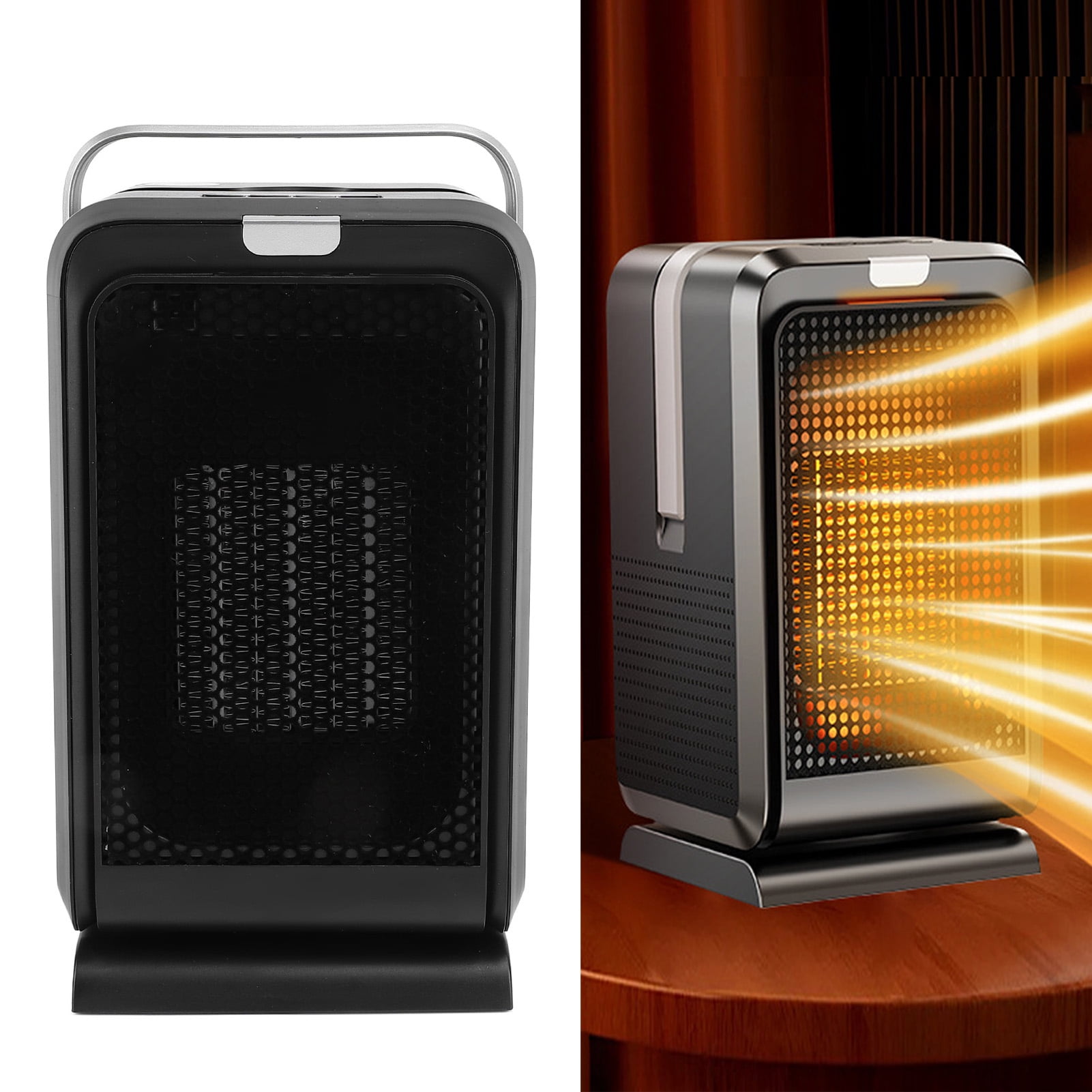 Portable Electric Heater, 1000W Timing Space Heater Quiet  for Bedroom