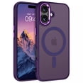 thumbnail image 1 of [PST] iPhone 16 Case, Hybrid Silicone Matte Back Cover with Magnetic (MagSafe Compatible), 1 of 5