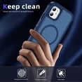 thumbnail image 3 of Dteck Magnetic & Seamless Stand for iPhone 11, Compatible with MagSafe, Military Grade Drop Protection, Slim Frosted Rugged Kickstand Phone Case for iPhone 11,Blue, 3 of 7