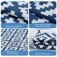 Flngr Reversible Polypropylene Outdoor Rug, 5x8 ft Waterproof Mat for