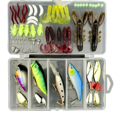 RONSHIN Multi Fishing Lures Set Wobblers Mixed Colors Lure Kit Artificial Hard Bait Minnow Jig Spoon Crankbait Fishing Tackle