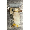 thumbnail image 2 of Ambesonne Eiffel Tower Quilted Coverlet 2 Pcs, Romantic Love Fall, Twin Size, Beige Charcoal Grey, 2 of 2