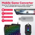thumbnail image 5 of 5 in 1 Mobile Controller Gaming Keyboard Mouse Converter Bluetooth-Compatible 5.3 for PUBG Wired RGB Backlit Keyboard with Wrist Rest for Gamer Accessories, 5 of 9