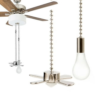 Ceiling Fan Pull Chain Ornaments Extension Chains with Decorative Light  Bulb and Fan Cord 13.6 Inches Fan Pull Chain Set For Ceiling Light Lamp Fan  Chain (Gold) 