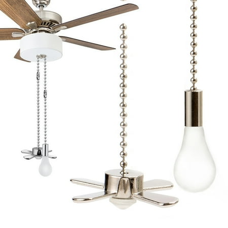 

Wilitto 2Pcs/Set Durable Metal Retro Ceiling Fan Pulls Lamp Chain Extender Home Decor Antique Brass
