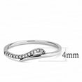 thumbnail image 2 of Womens Silver Rings High polished (no plating) 316L Stainless Steel Ring with AAA Grade CZ in Clear DA159, 2 of 5