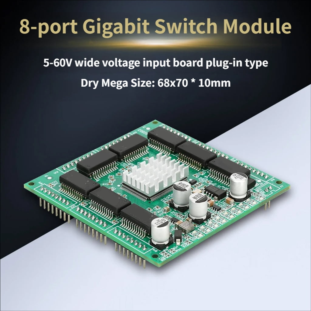 Miniature 10/100/1000Mbps 8 Port Embedded Networking Switches With Led Indicators