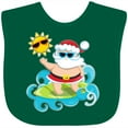 thumbnail image 3 of Inktastic Surfing Santa Boys or Girls Baby Bib, 3 of 4