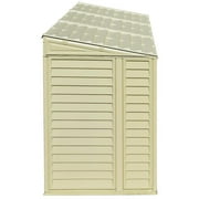 Duramax 4 x 8 SideMate Plastic Storage Shed + Foundation for Garden, Patio and Backyard