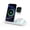 White, variant on 3-In-1 Wireless Charger, Multi-Device Compatible, Safe Efficient Charging, Adjustable Light, USB Port, Home Office Use