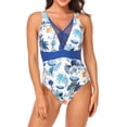 thumbnail image 1 of FcBaudy Womens Swimsuits One Piece Swimsuit Women Plus Size Swimsuit for Women Tankini Swimsuits for Women Women With Chest Pad Without Underwire Solid Deep V One-piece Swimsuit Women Swimsuit, 1 of 7