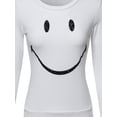 thumbnail image 3 of FashionOutfit Women's Glitter Smile Printed Long Sleeves Crew Neck Fashionable Sweatshirt, 3 of 3