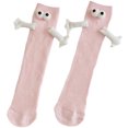 thumbnail image 1 of 2 pares de calcetines tomados de la mano, divertidos ojos grandes 3D mano en mano muñeca calcetines de succión magnéticos para niños niñas, amigos hermanas regalo, 1 of 5
