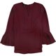 thumbnail image 1 of Alfani Sheer Bell-Sleeve Pullover Blusa para mujer, rojo, pequeño Alfani Pull-over, 1 of 1