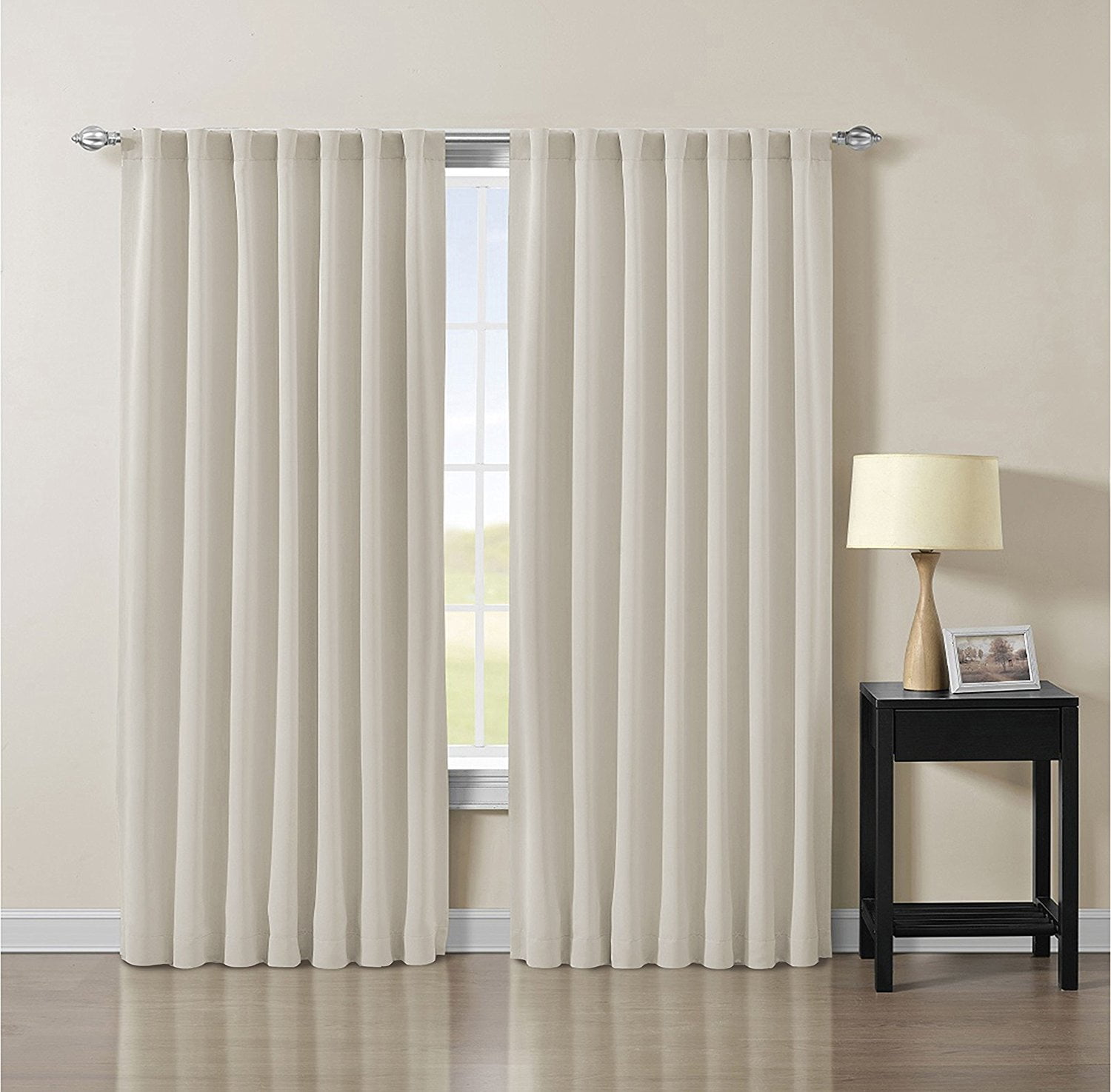 Details about   Black Friday mega sale Blackout Curtains thermal Insulated Room Taupe Solid 