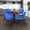 Blue, variant on Regency Cain Small 30 in. Round X-Base Breakroom Table- Maple & 4 M Stack Chairs- Burgundy